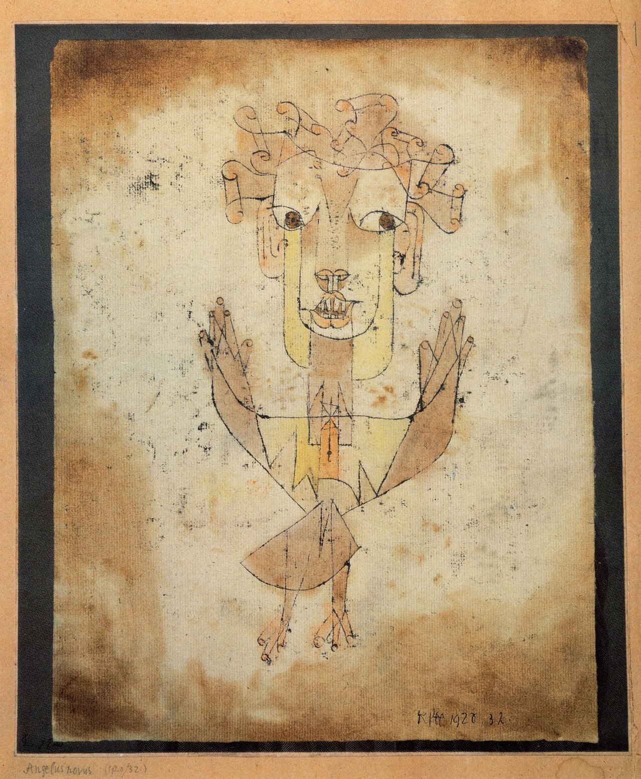 Gemälde 'Angelus Novus' von Paul Klee Gemälde "Angelus Novus" von Paul Klee