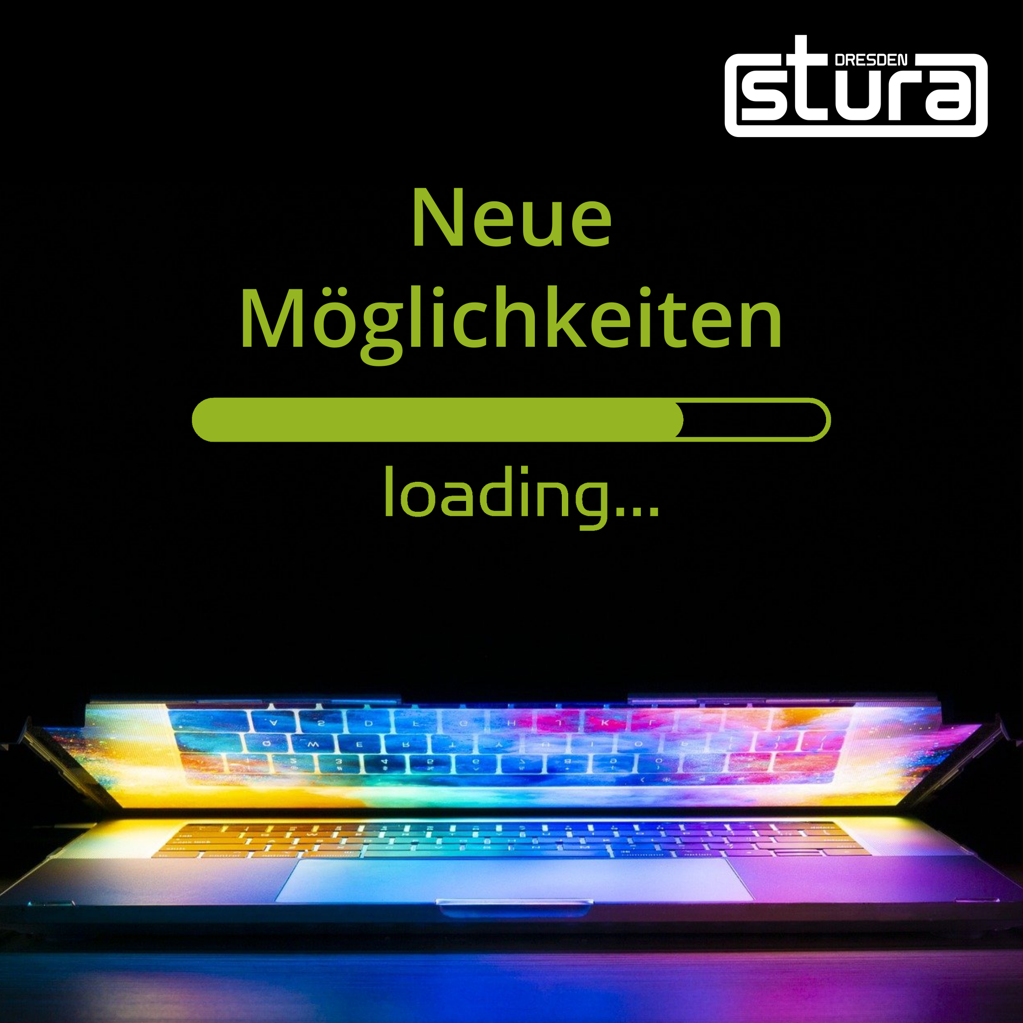 Promotional graphic „Mach, was wirklich zählt.“ – stura.link/jobs